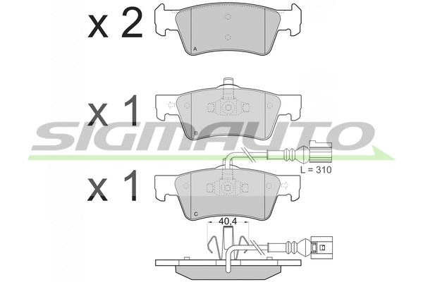 Brake Pad Set, disc brake (SPB372)