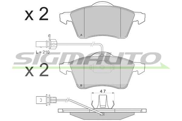 Brake Pad Set, disc brake (SPA868)