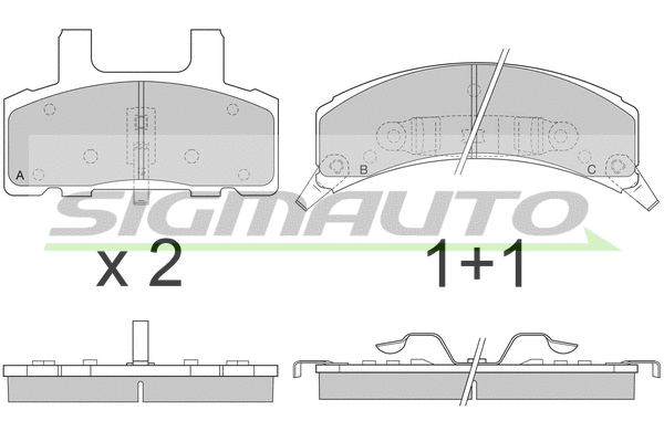 Brake Pad Set, disc brake (SPA790)