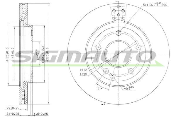 Brake Disc (DBB363V)