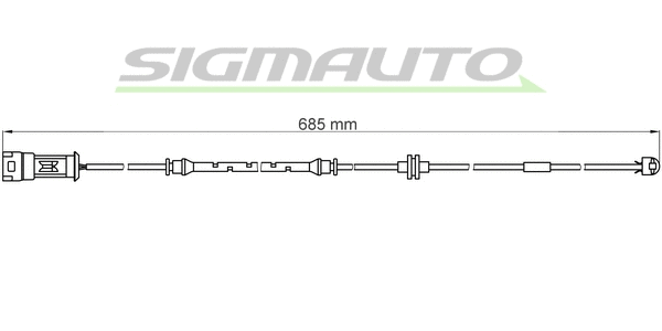 Warning Contact, brake pad wear (WI0604)