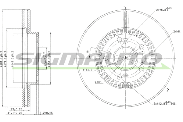 Brake Disc (DBB496V)