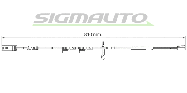 Warning Contact, brake pad wear (WI0700)
