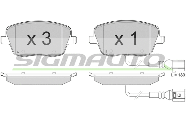 Brake Pad Set, disc brake (SPB013)