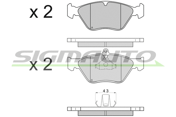 Brake Pad Set, disc brake (SPA585)