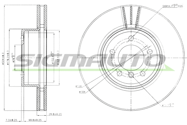 Brake Disc (DBB242V)