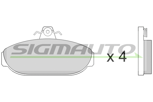 Brake Pad Set, disc brake (SPA248)