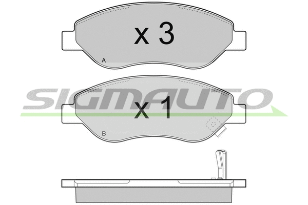 Brake Pad Set, disc brake (SPB407)
