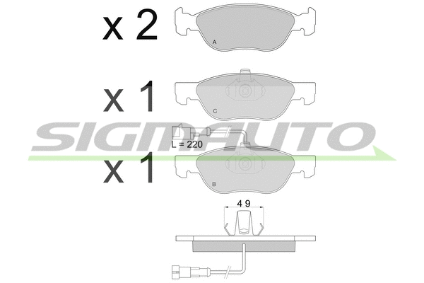 Brake Pad Set, disc brake (SPA666)