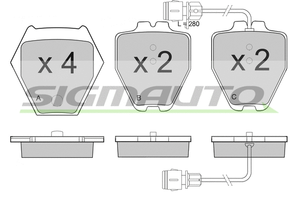Brake Pad Set, disc brake (SPB122)