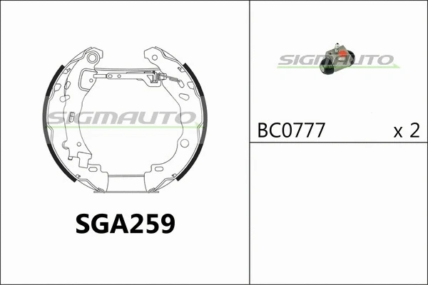 Brake Shoe Set (SGA259)