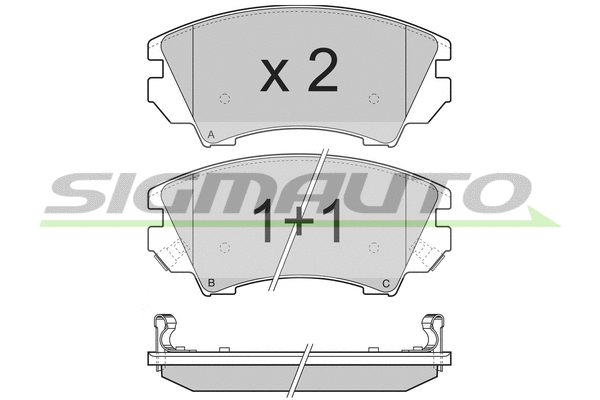 Brake Pad Set, disc brake (SPB377)