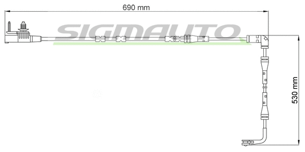 Warning Contact, brake pad wear (WI0909)