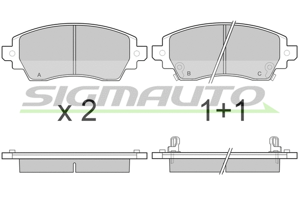 Brake Pad Set, disc brake (SPB053)