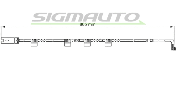 Warning Contact, brake pad wear (WI0645)
