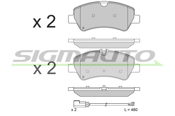 Brake Pad Set, disc brake (SPB526)