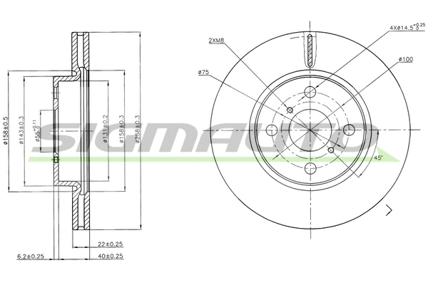 Brake Disc (DBB587V)