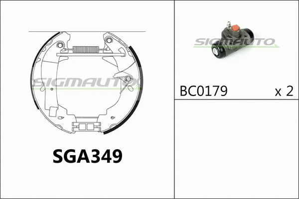 Brake Shoe Set (SGA349)