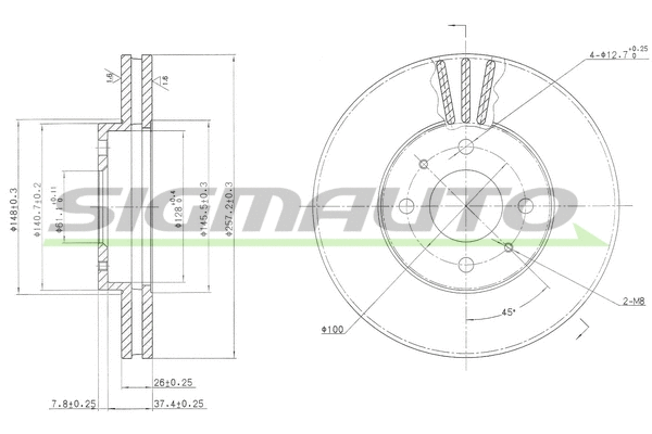 Brake Disc (DBA716V)