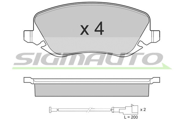 Brake Pad Set, disc brake (SPB023)