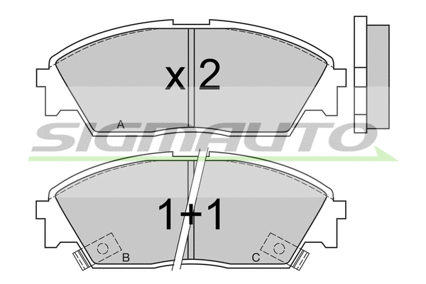 Brake Pad Set, disc brake (SPA479)