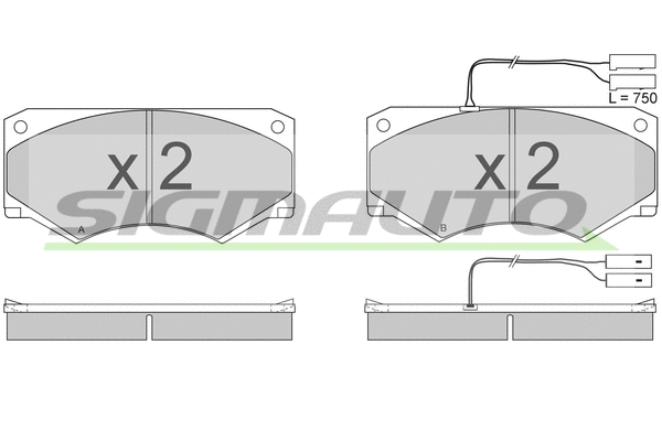 Brake Pad Set, disc brake (SPA769)