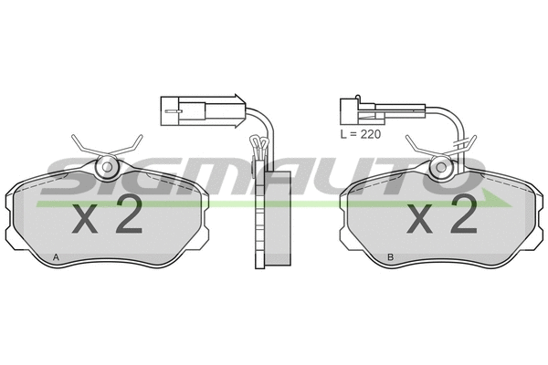 Brake Pad Set, disc brake (SPA385)