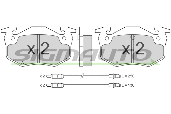 Brake Pad Set, disc brake (SPA216)