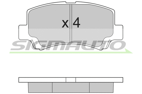 Brake Pad Set, disc brake (SPA894)