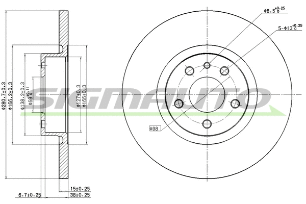 Brake Disc (DBB057S)