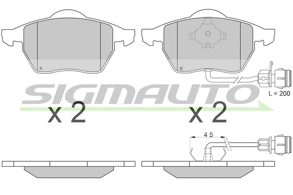 Brake Pad Set, disc brake (SPA733)