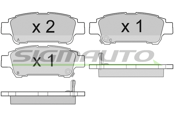 Brake Pad Set, disc brake (SPB042)