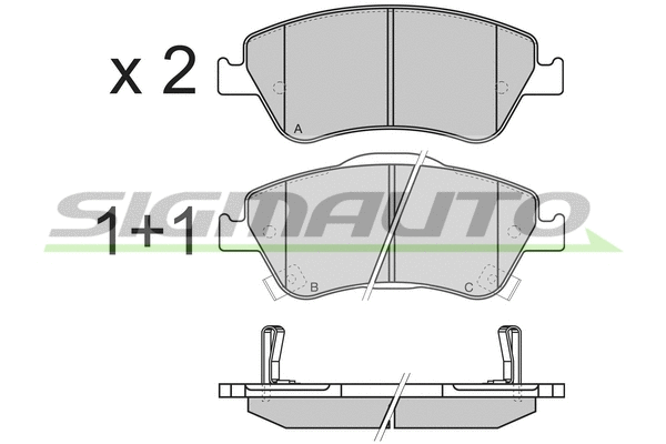 Brake Pad Set, disc brake (SPB339)