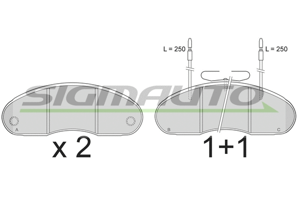 Brake Pad Set, disc brake (SPT242)