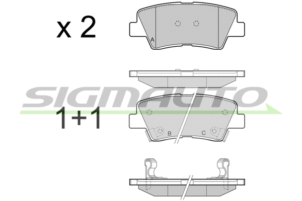 Brake Pad Set, disc brake (SPB456)