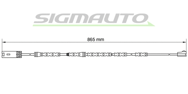 Warning Contact, brake pad wear (WI0675)