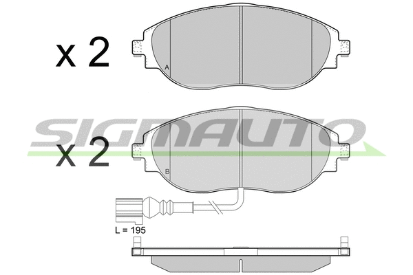 Brake Pad Set, disc brake (SPB474)