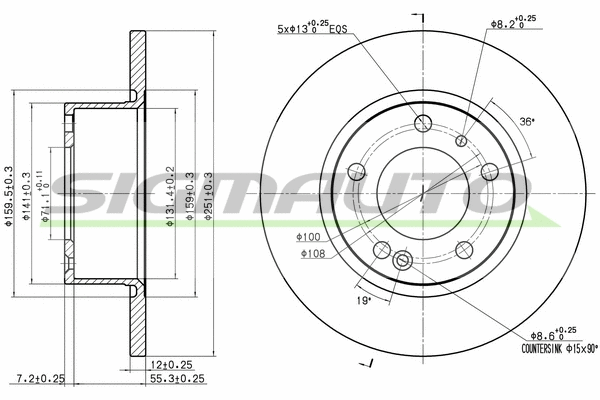 Brake Disc (DBA554S)