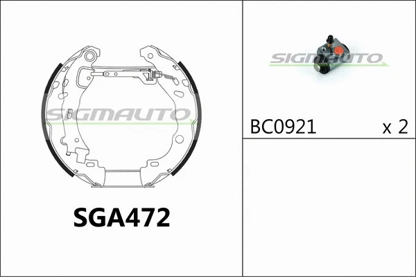 Brake Shoe Set (SGA472)