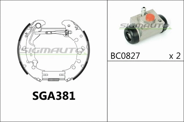 Brake Shoe Set (SGA381)