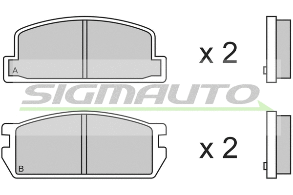 Brake Pad Set, disc brake (SPA298)
