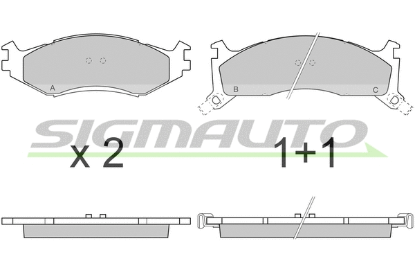 Brake Pad Set, disc brake (SPA739)