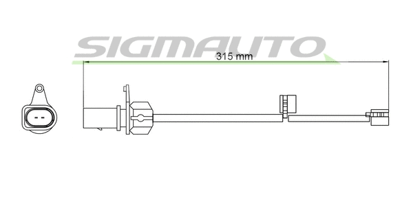 Warning Contact, brake pad wear (WI0946)