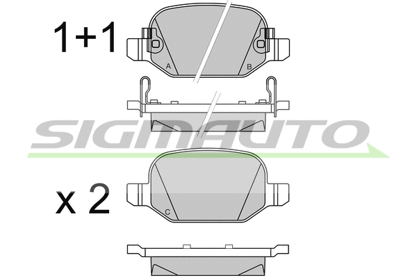 Brake Pad Set, disc brake (SPB524)