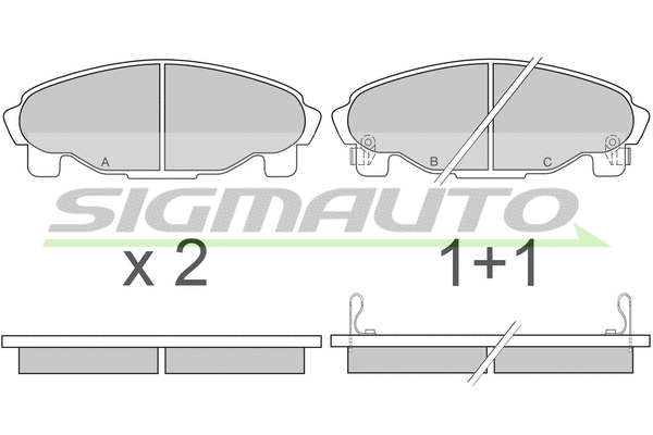 Brake Pad Set, disc brake (SPA601)