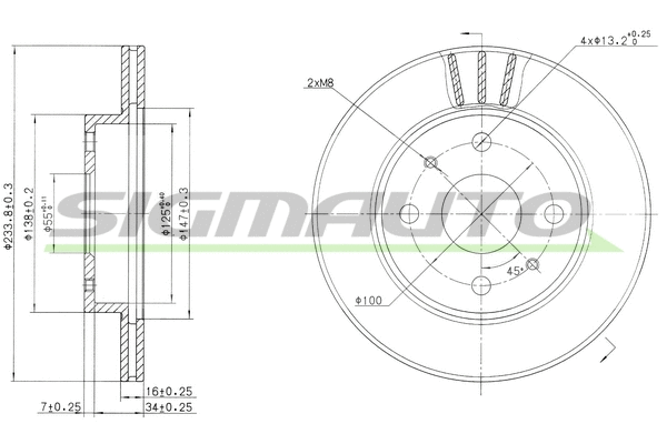 Brake Disc (DBB394V)