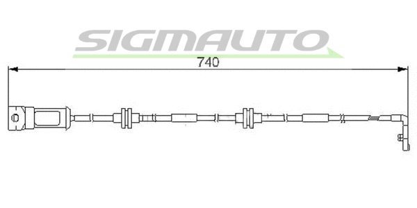 Warning Contact, brake pad wear (WI0557)