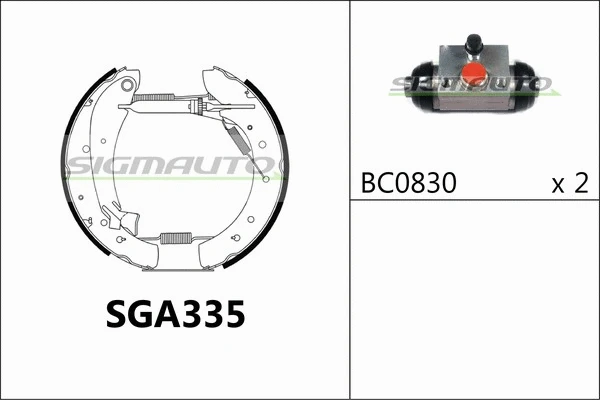 Brake Shoe Set (SGA335)