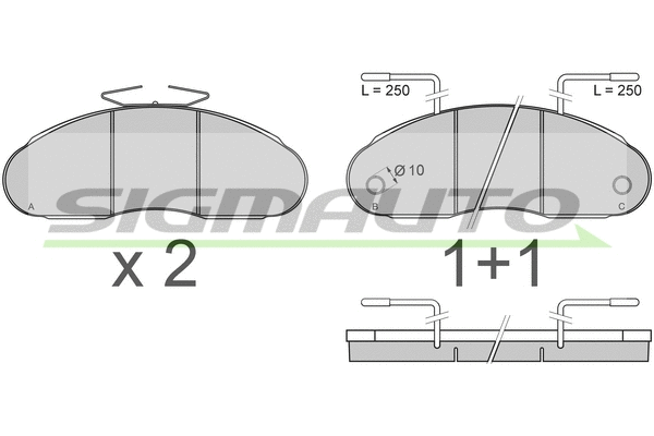 Brake Pad Set, disc brake (SPT307)