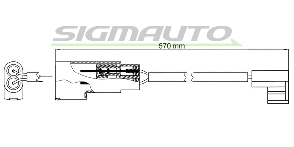 Warning Contact, brake pad wear (WI0962)